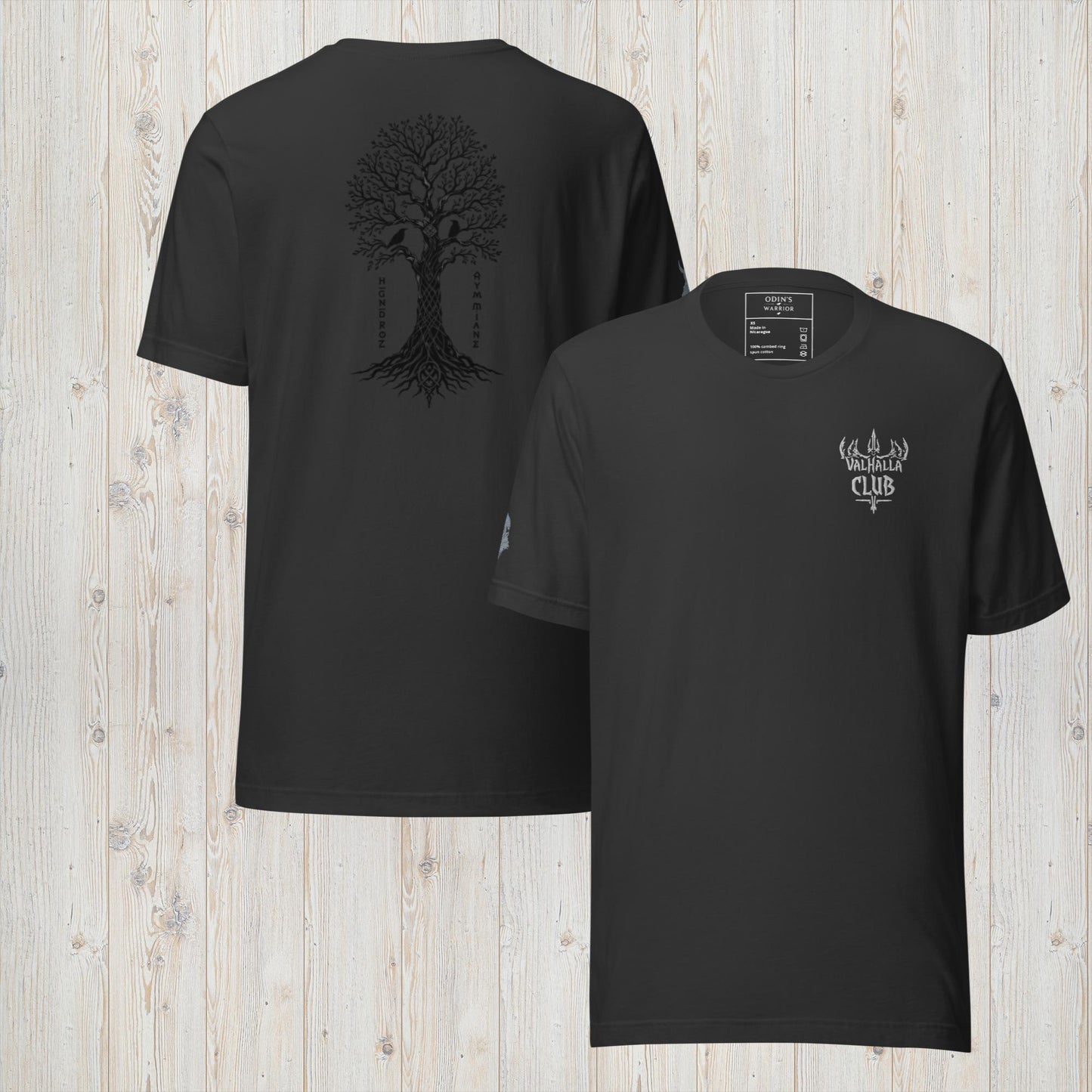 Viking T-shirt with raven path tee details