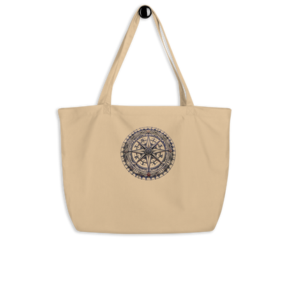 Viking organic tote with shield bearer design and eco style