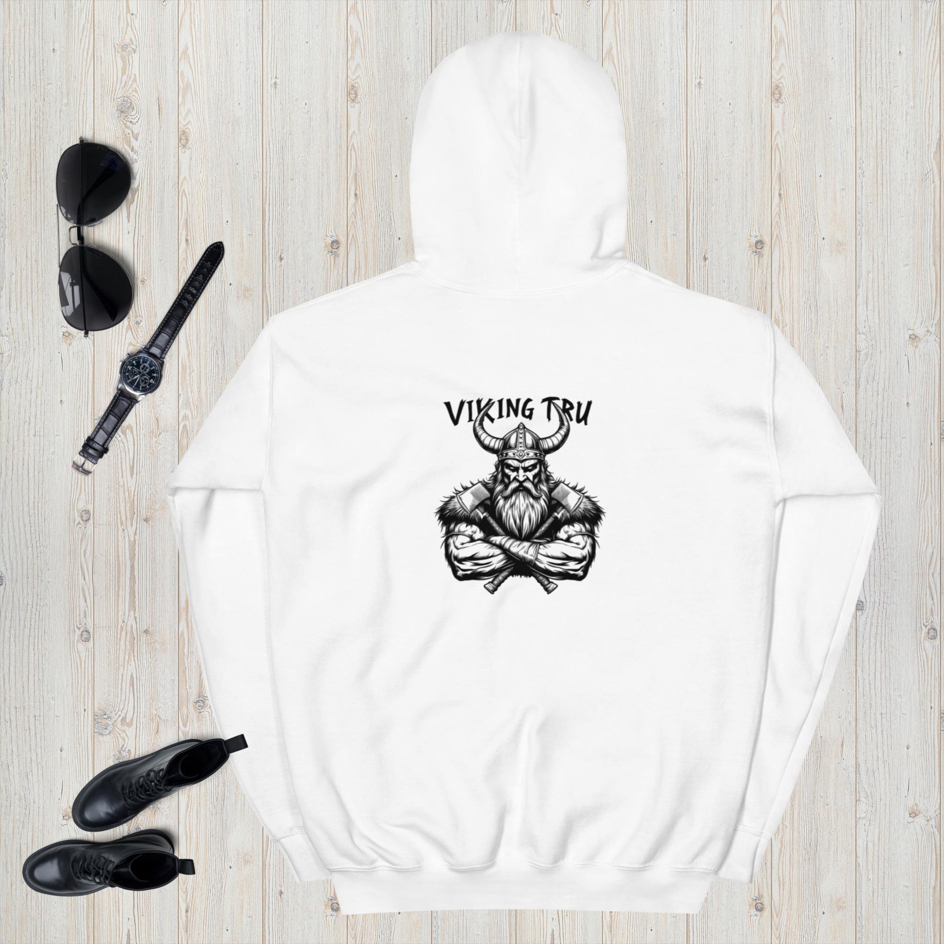 Warrior comfort hoodie featuring Viking design elements