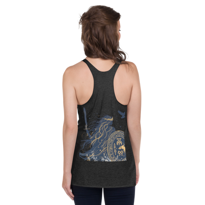 Detailed view of a Norse athletic tank top for warrior style