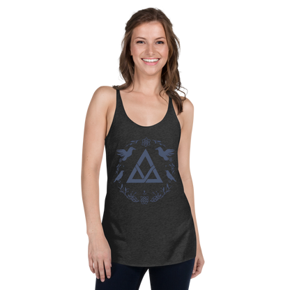 Valkyrie's legacy racerback tank with athletic Viking design
